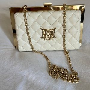 Luxury Love Moschino ❤️ quilted bag, Cream/ Bone w/gold accents